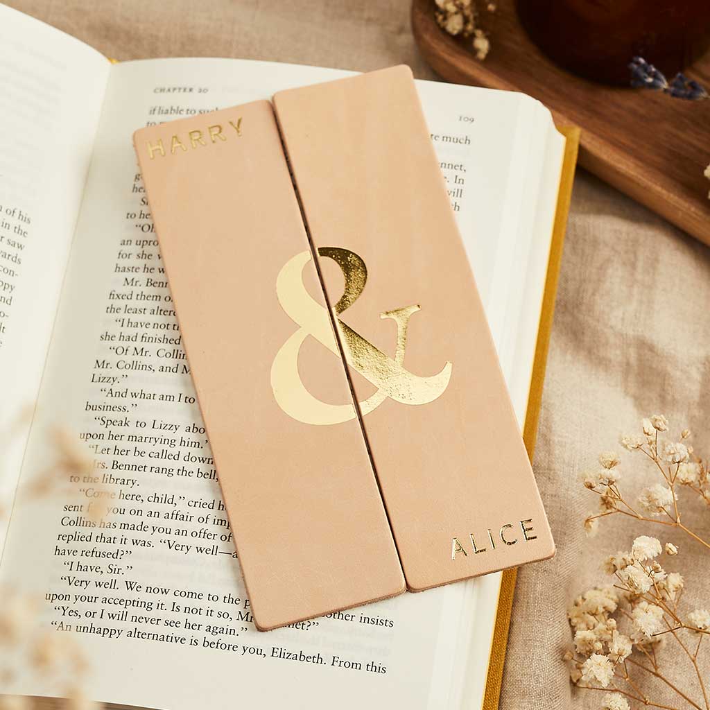 Personalised Couples Bookmark Set Create Gift Love