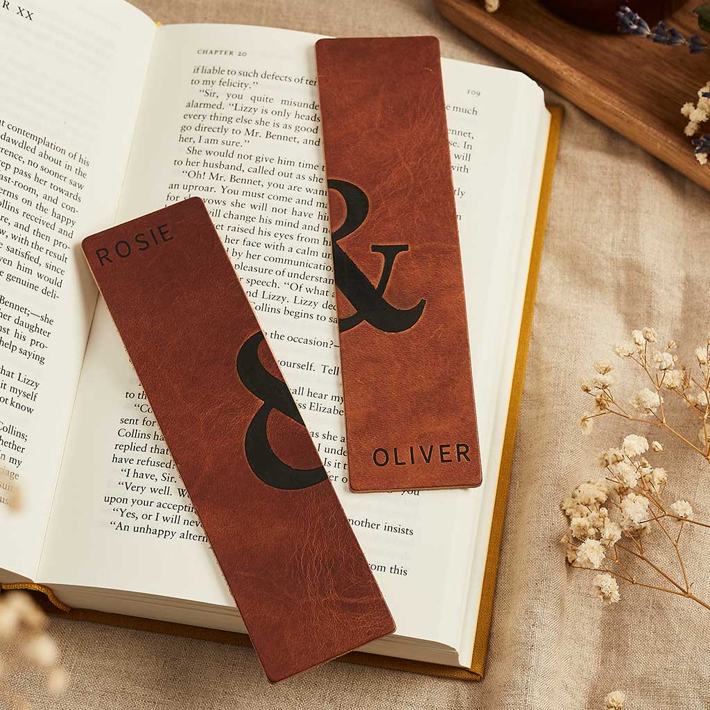 Personalised Couples Bookmark Set Create Gift Love