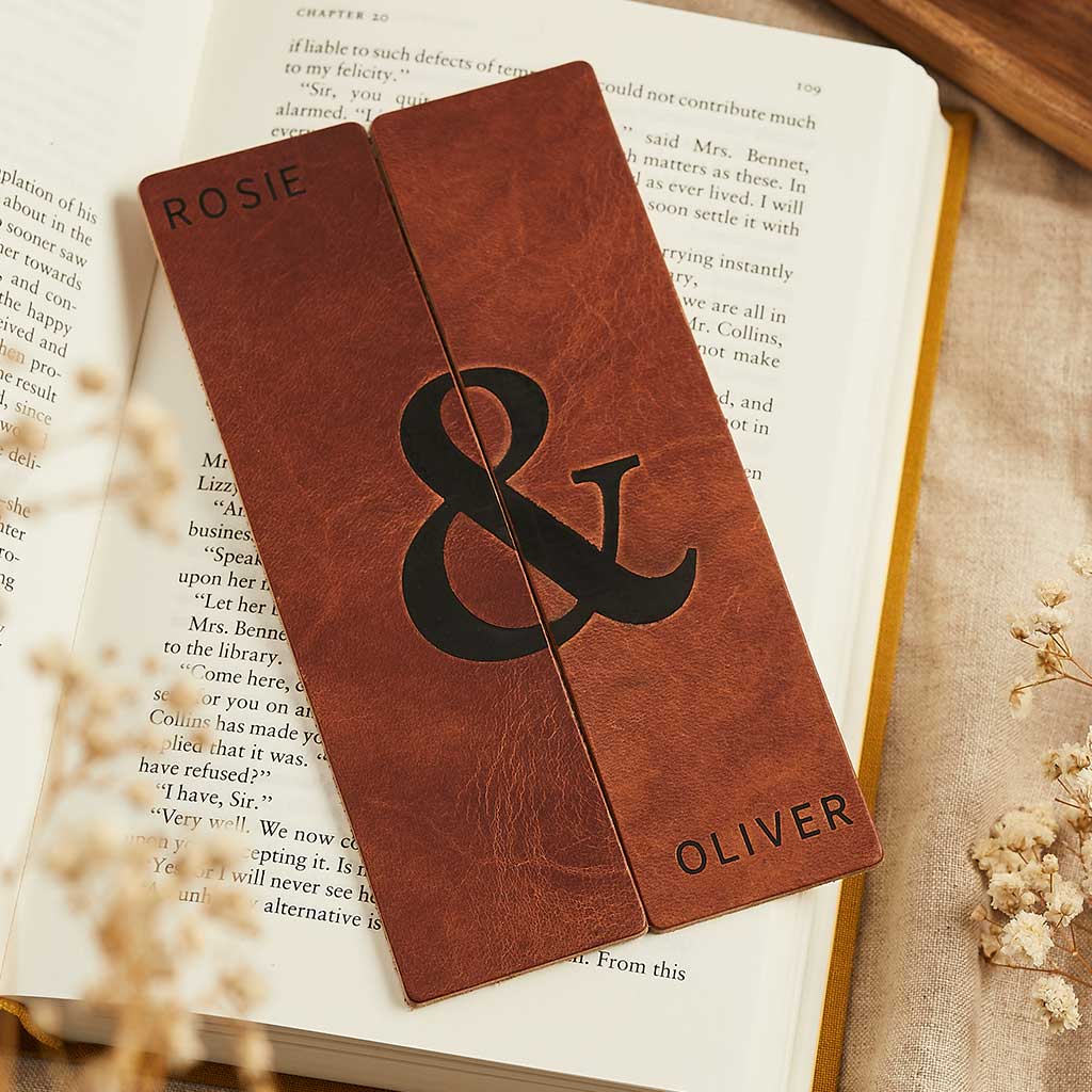 Personalised Couples Bookmark Set Create Gift Love
