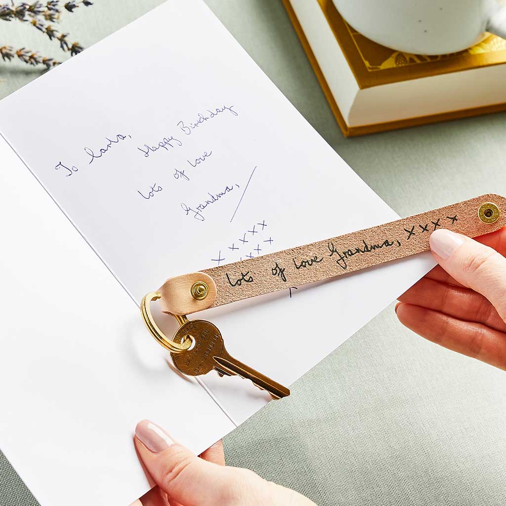 Personalised Handwriting Memorial Keyring Create Gift Love
