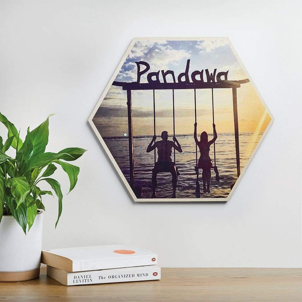 Personalised Hexagon Photo Print Large Create Gift Love