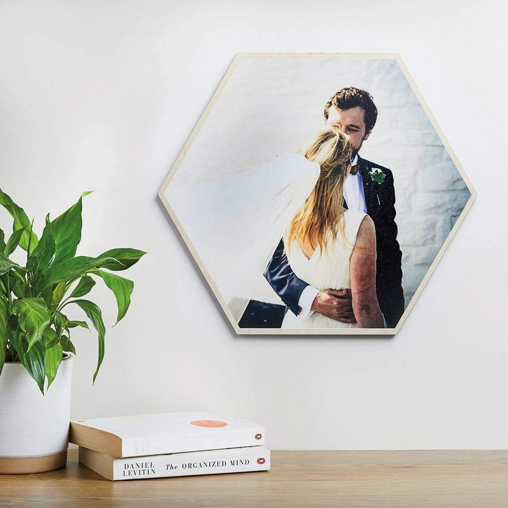 Personalised Hexagon Photo Print Large Create Gift Love