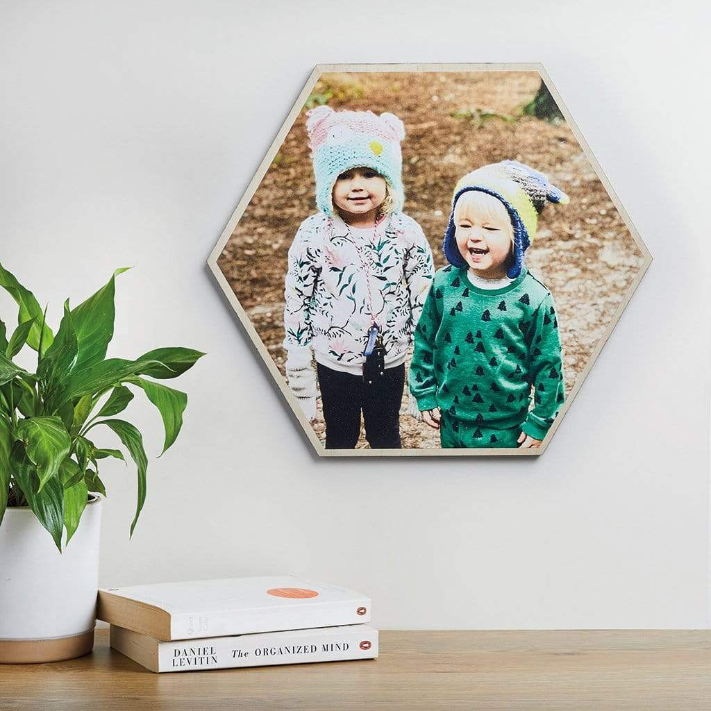 Personalised Hexagon Photo Print Large Create Gift Love