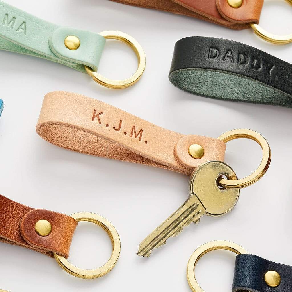 Personalised Leather Keyring for Milestone Birthdays Create Gift Love