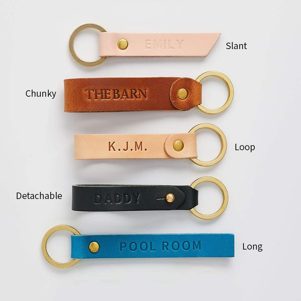 Personalised Leather Keyring for Milestone Birthdays Create Gift Love