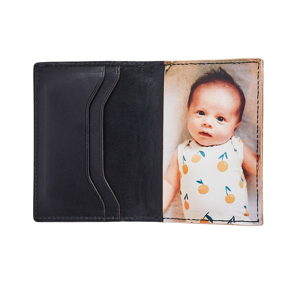 Personalised Leather Photo Card Holder Create Gift Love