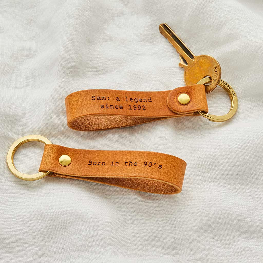 Custom Loop Key Rings Personalised Loop Keyring for Milestone Birthdays | Create Gift Love