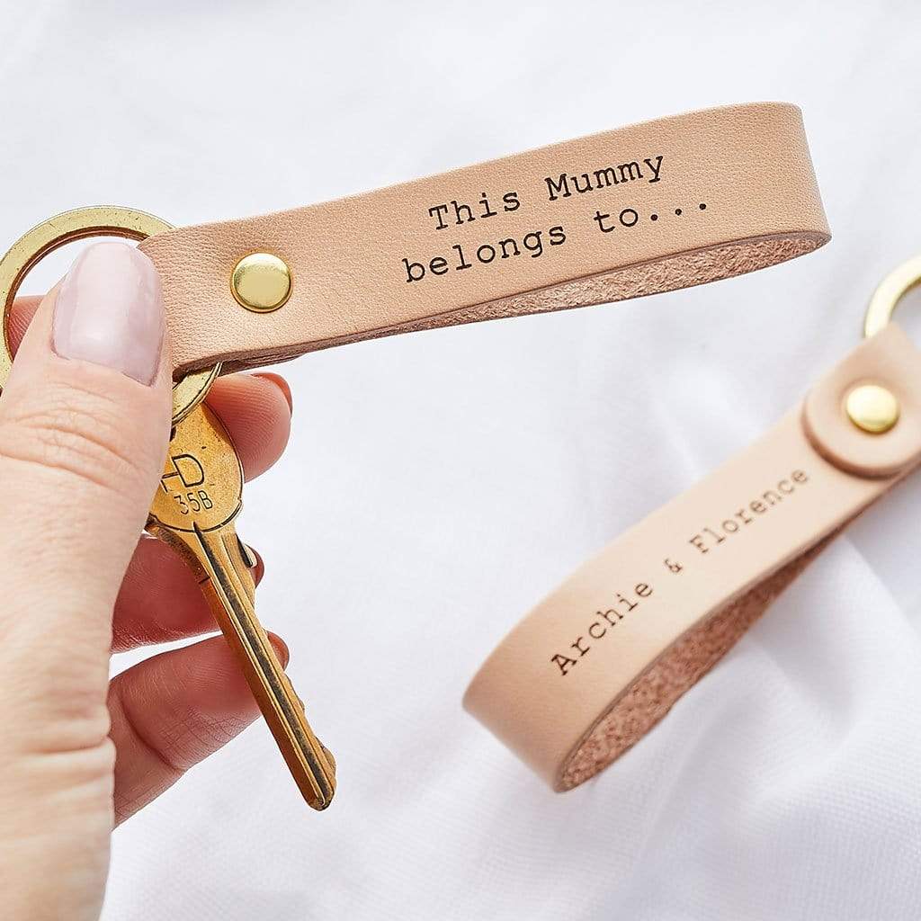 Custom Loop Key Rings Personalised Leather Loop Keyring | Create Gift Love - Create Gift Love