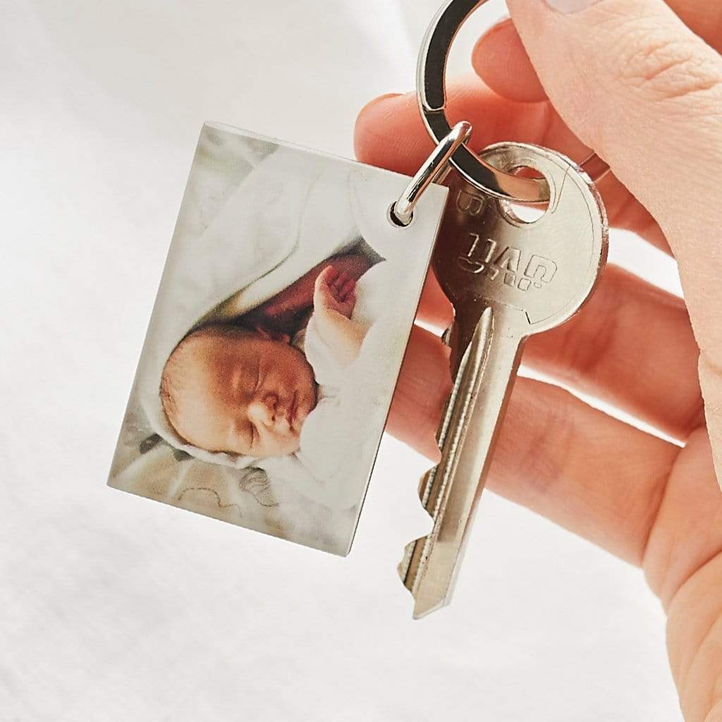 Keyring printed with photo of baby