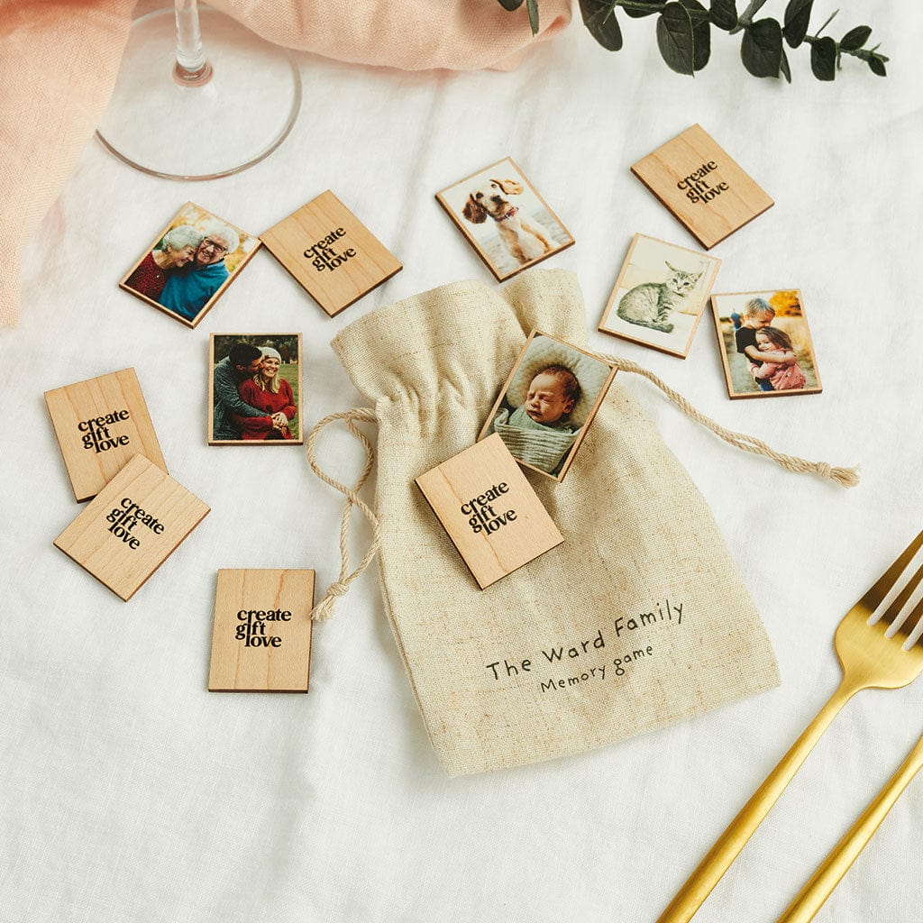 Personalised Photo Matching Pairs Christmas Memory Game Create Gift Love