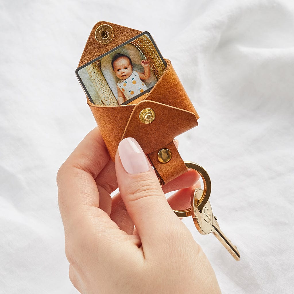 Personalised Pop Up Leather Photo Keyring Create Gift Love