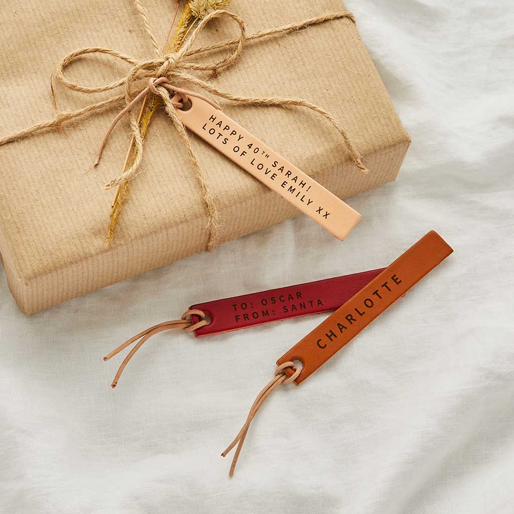 Personalised Reusable Leather Gift Tags Create Gift Love