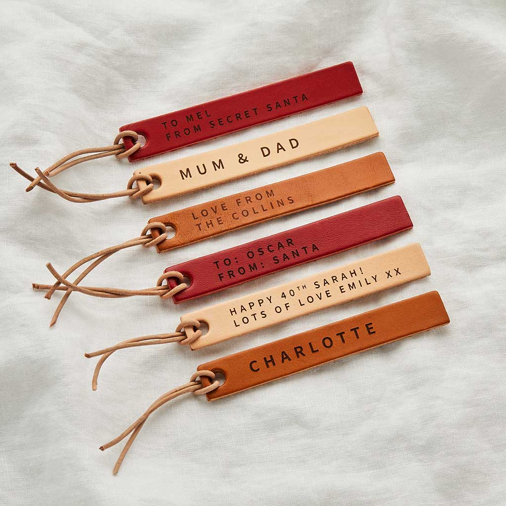 Personalised Reusable Leather Gift Tags Create Gift Love