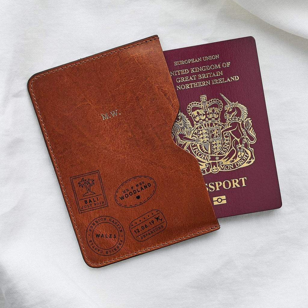 Personalised Travel Stamp Passport Holder Create Gift Love