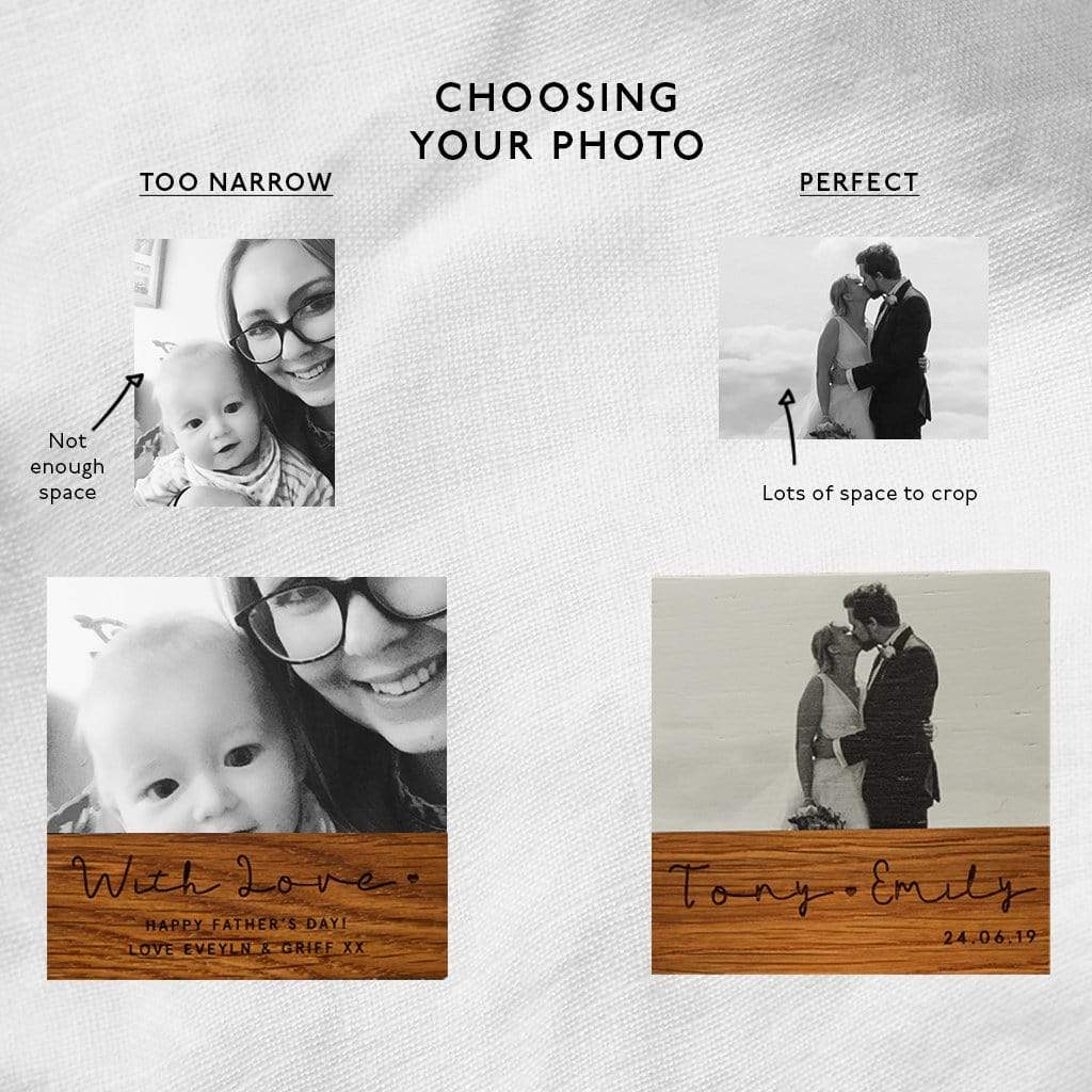 Personalised Wooden Photo Coaster Couples Create Gift Love